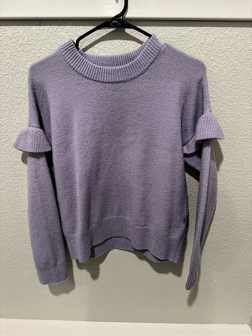 THML Gianna Sweater Ruffle Sleeve Purple